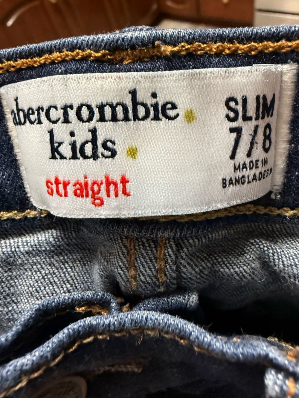 Kids Abercrombie & Fitch Dark Blue Denim Jeans